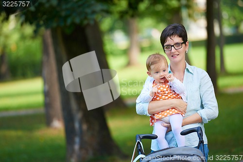 Image of mom and baby in nature