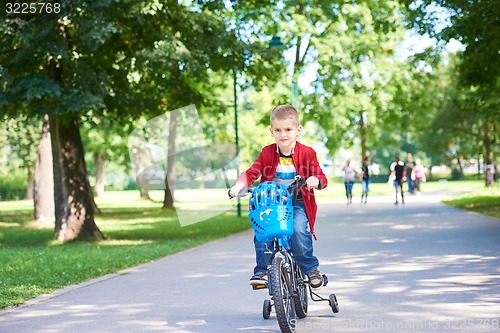 Image of boy on the bicycle at Park