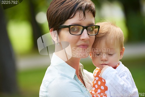 Image of mom and baby in nature