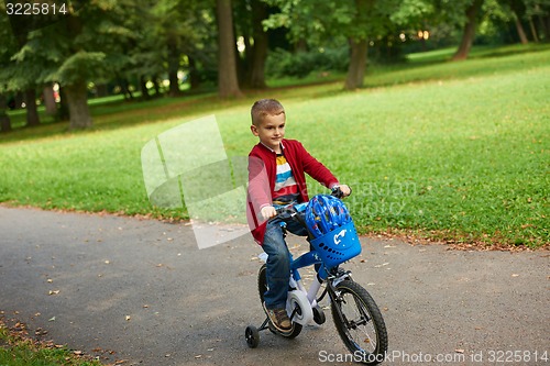 Image of boy on the bicycle at Park