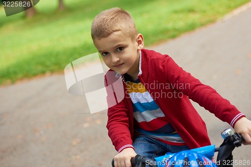 Image of boy on the bicycle at Park