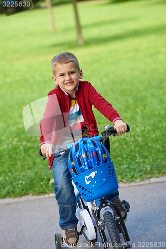 Image of boy on the bicycle at Park