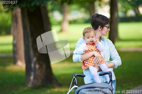 Image of mom and baby in nature