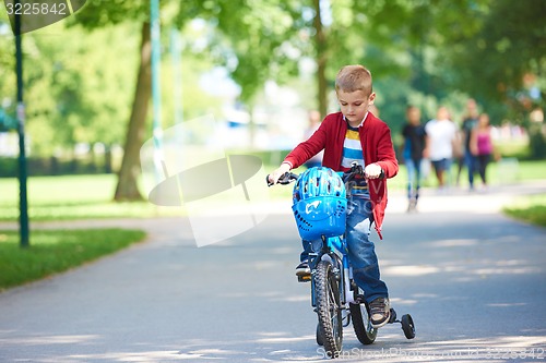 Image of boy on the bicycle at Park