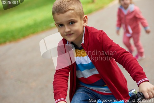 Image of boy on the bicycle at Park