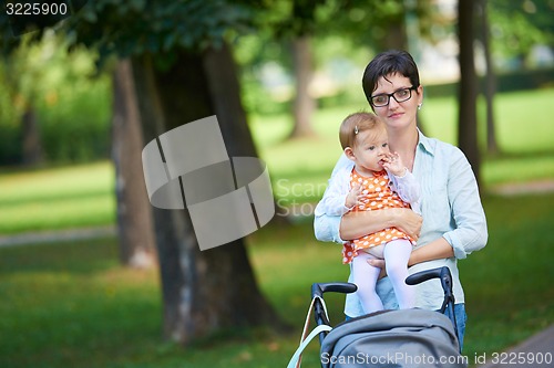 Image of mom and baby in nature