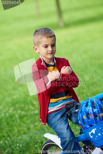 Image of boy on the bicycle at Park