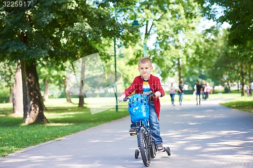 Image of boy on the bicycle at Park