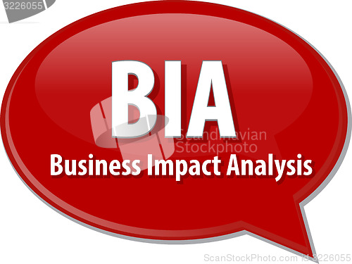 Image of BIA acronym word speech bubble illustration