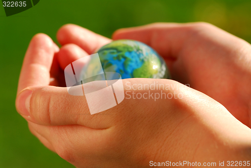 Image of Hands globe