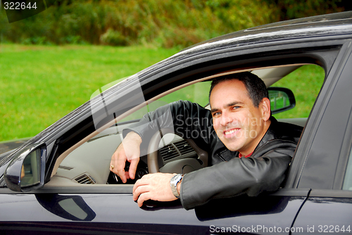 Image of Man in car