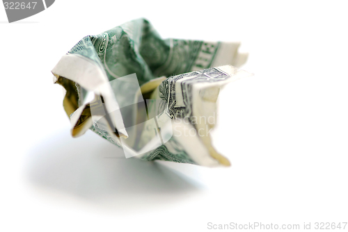 Image of Crumpled dollar bill