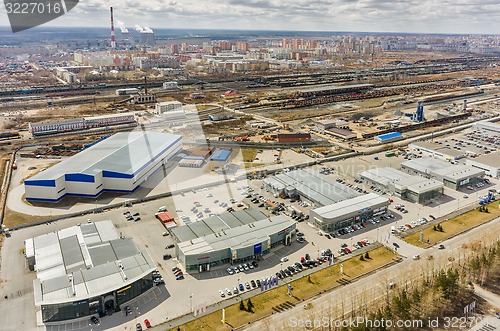 Image of Group of car shops and railway node. Tyumen.Russia