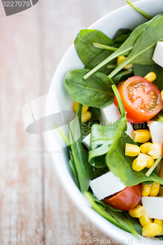 Image of close up of vegetable salad bowl