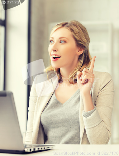 Image of woman with her finger up