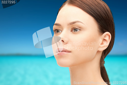 Image of beautiful young woman face