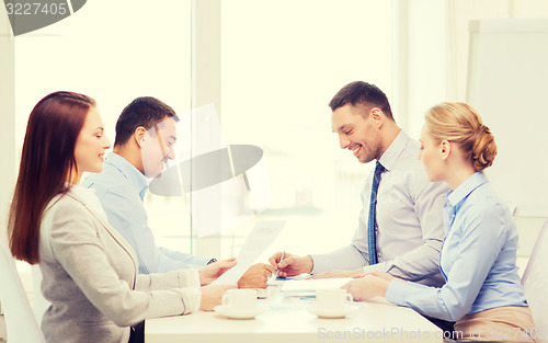 Image of business team having meeting in office