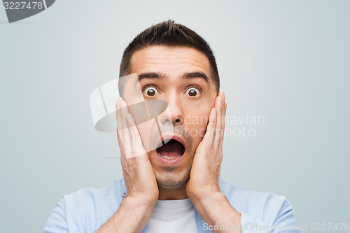 Image of scared man shouting