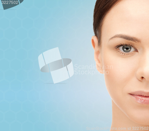 Image of beautiful young woman face