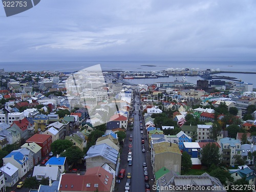 Image of Reykjavík seen from the tower of Hallgrímskirkja