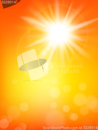 Image of Summer sun burst with lens flare. EPS 10