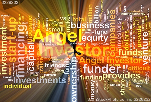 Image of Angel investor background concept glowing
