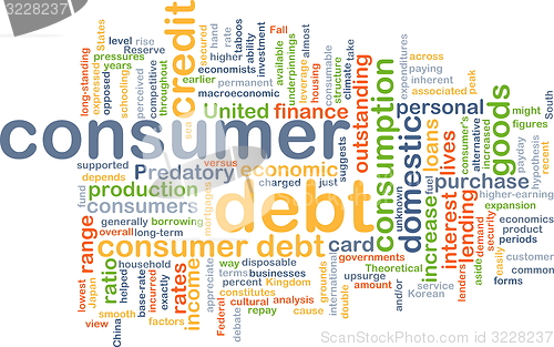 Image of Consumer debt background concept