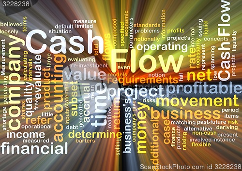 Image of Cash flow background concept glowing