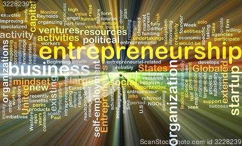 Image of Entrepreneurship background concept glowing