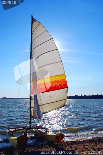 Image of Sailboat backlit