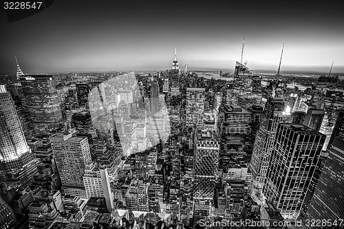 Image of New York City Manhattan downtown skyline.