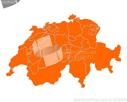 Image of Map of Switzerland