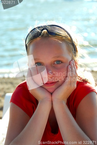 Image of Girl beach relax