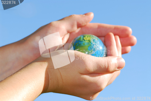 Image of Hands globe