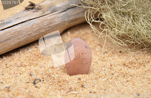 Image of Rose quarz on beach