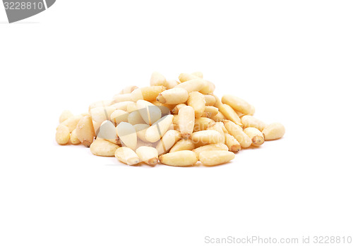 Image of Pine nuts on white