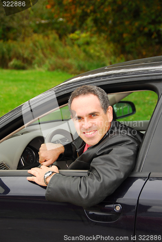 Image of Man in car
