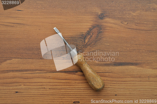 Image of Screwdriver on wood