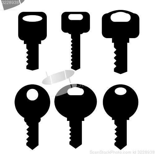 Image of Keys Silhouettes Icons