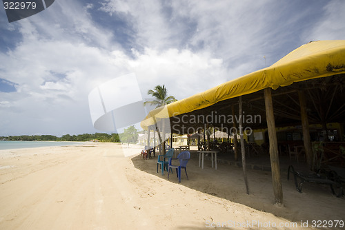 Image of beach restaurant caribbean island