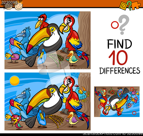 Image of finding differences game cartoon