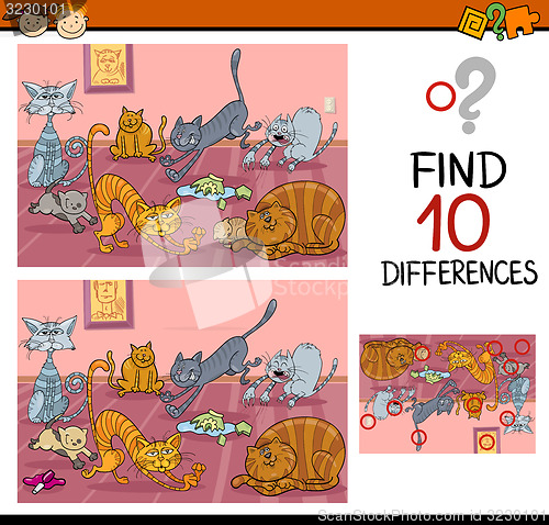 Image of finding differences game cartoon