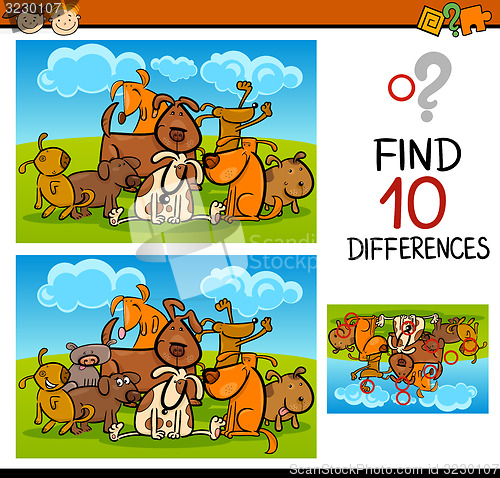 Image of finding differences game cartoon