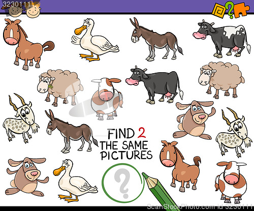 Image of find same picture game cartoon