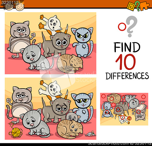 Image of finding differences game cartoon