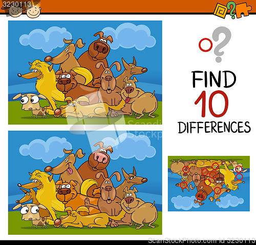 Image of finding differences game cartoon