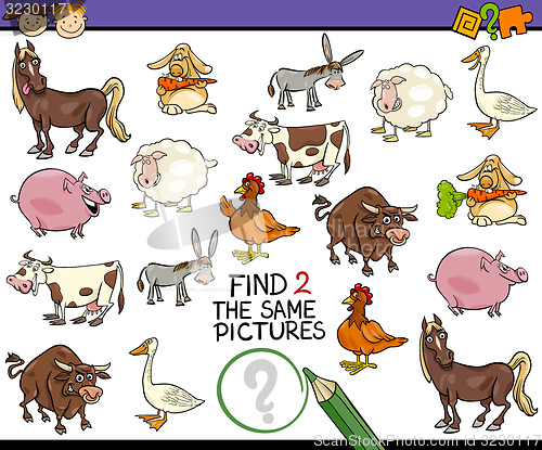 Image of find same picture game cartoon