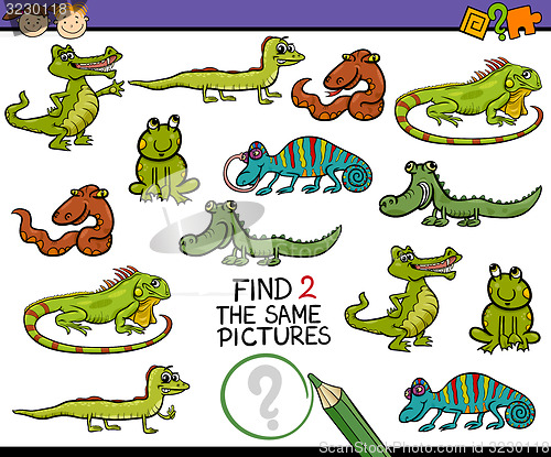 Image of find same picture game cartoon