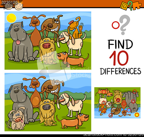 Image of finding differences game cartoon