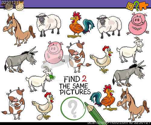 Image of find same picture game cartoon